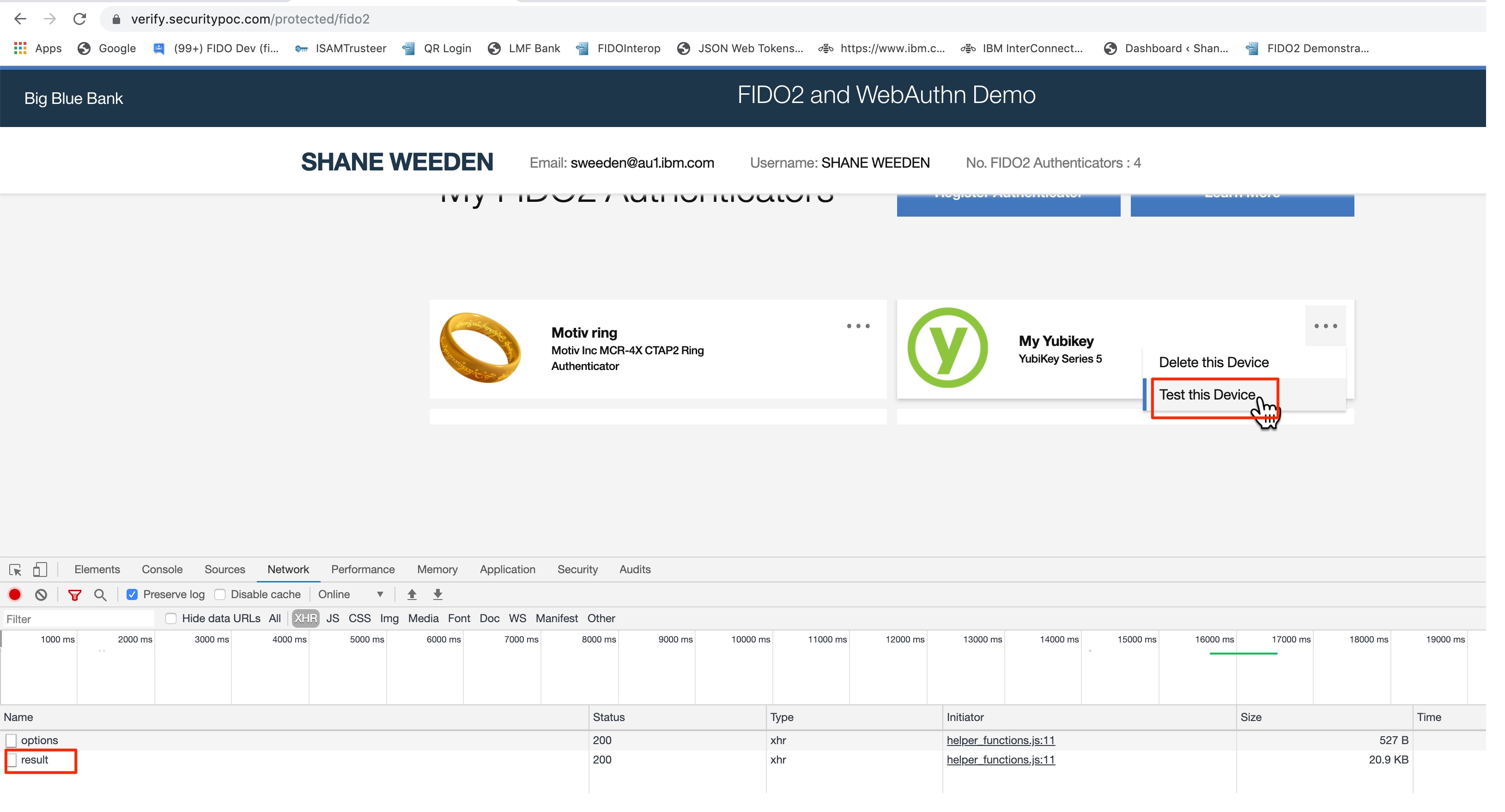 Capturing an assertion results payload