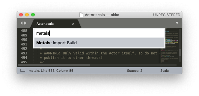 Import build command