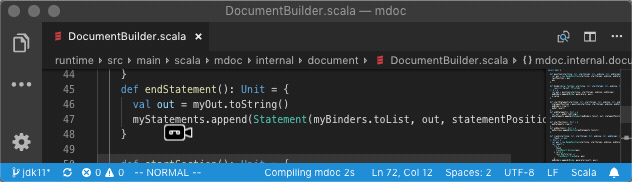 Detailed compile progress