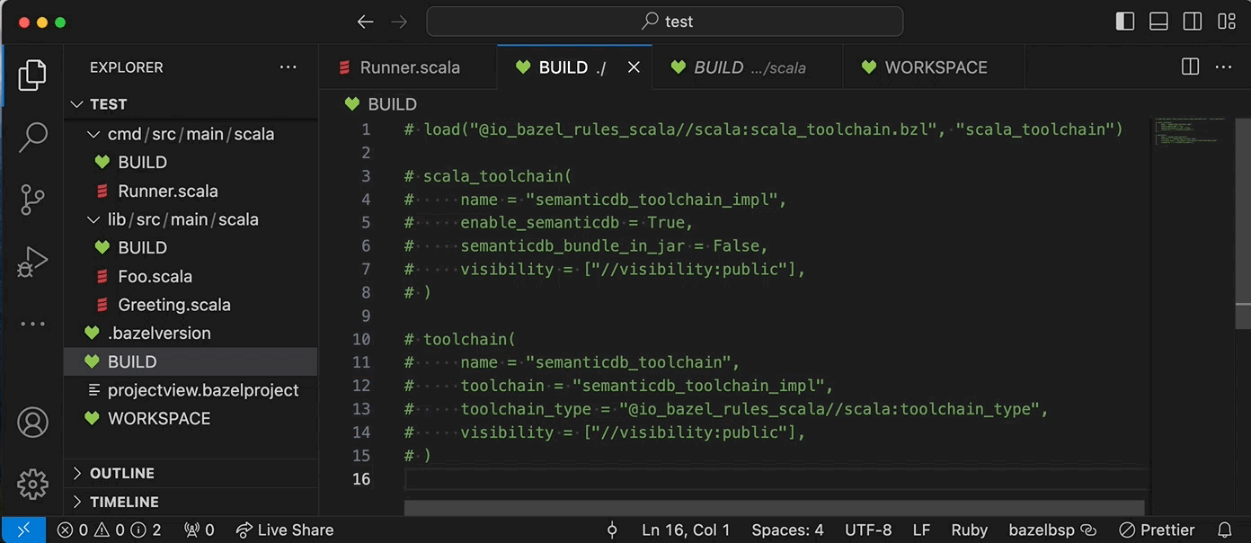 bazel add semanticdb