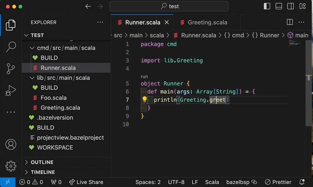 bazel go to definitions