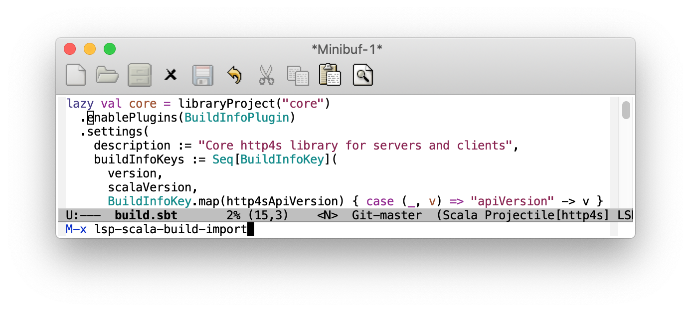 Import build command
