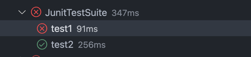 Test Explorer results