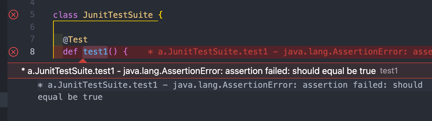 Test Explorer results
