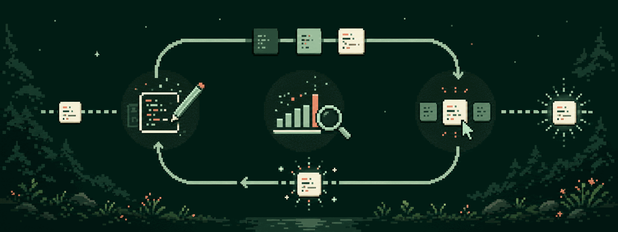 Illustration of VeRO's iterative optimization loop