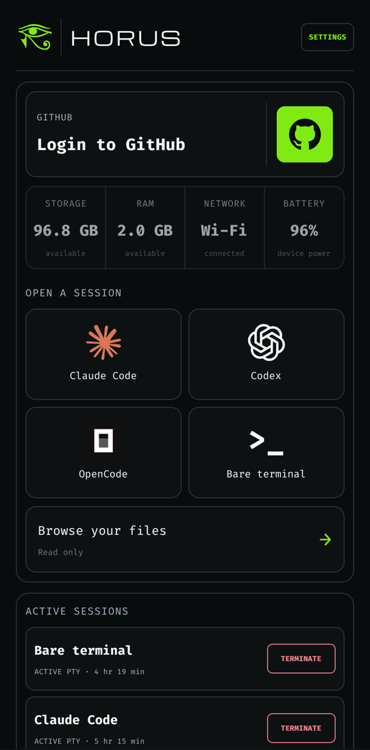 Horus launcher