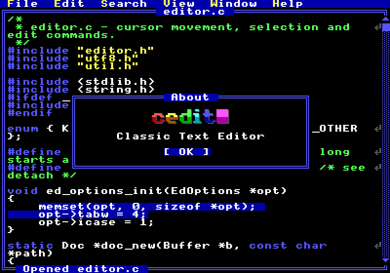 cedit in dark mode