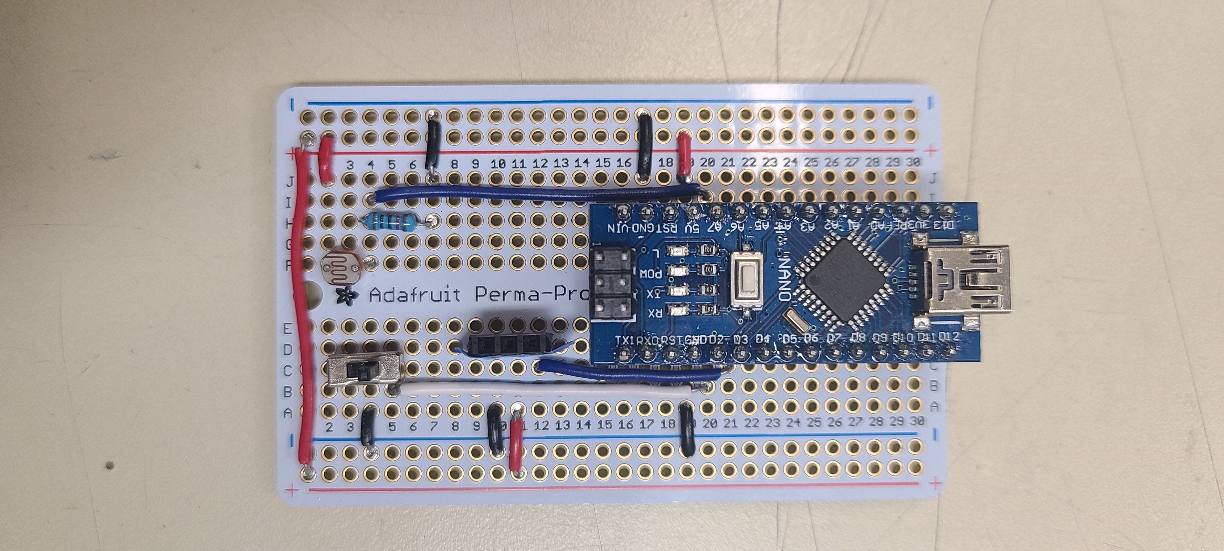 Image of assembled protoboard.