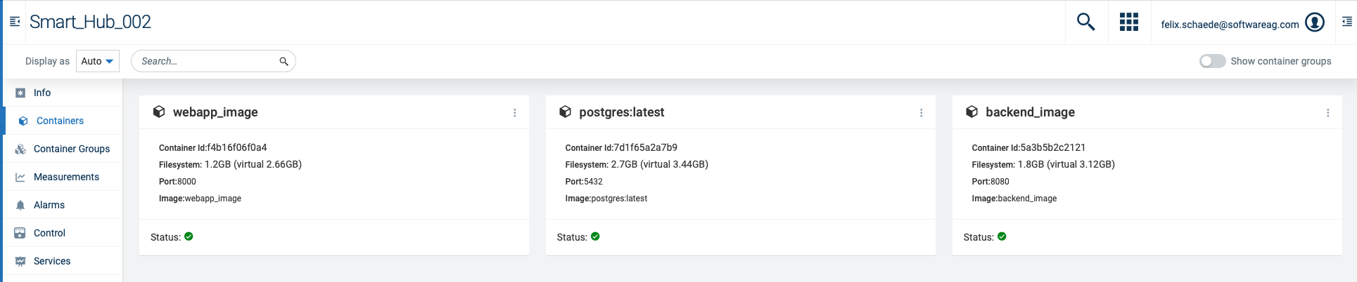 Container Container Management Screenshot