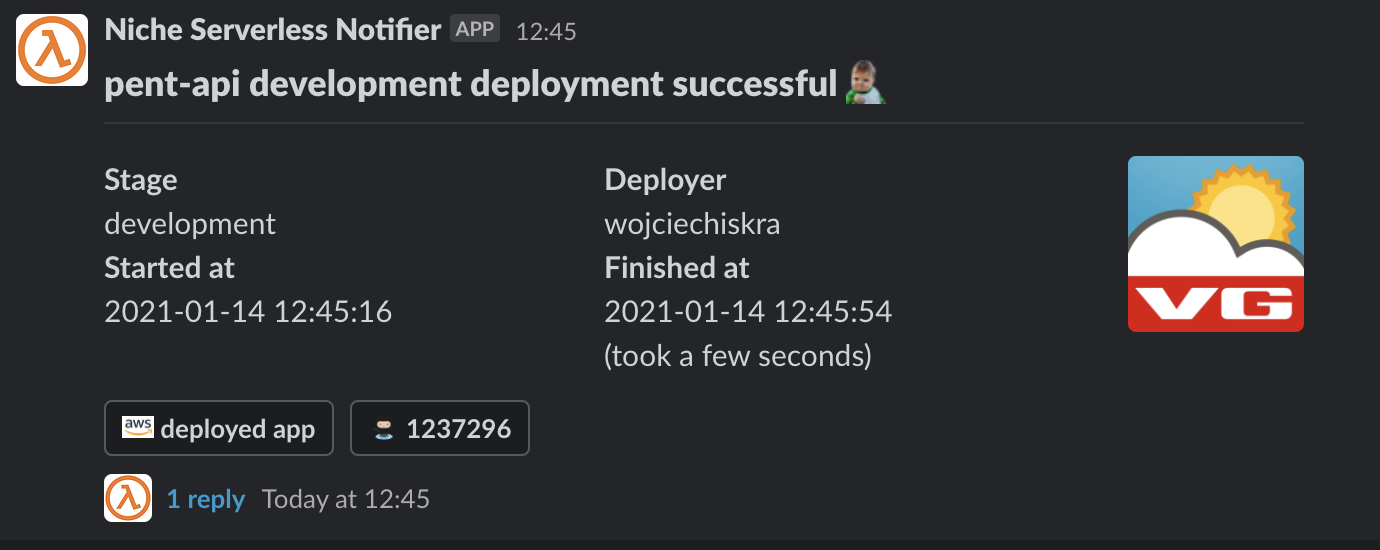 Deployment finished successfully