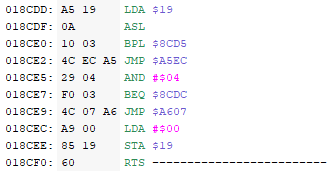 The subroutine responsible for item drops