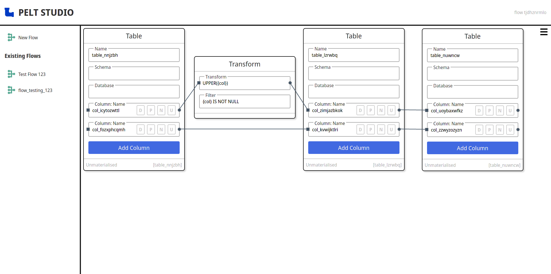 PELT Studio interface