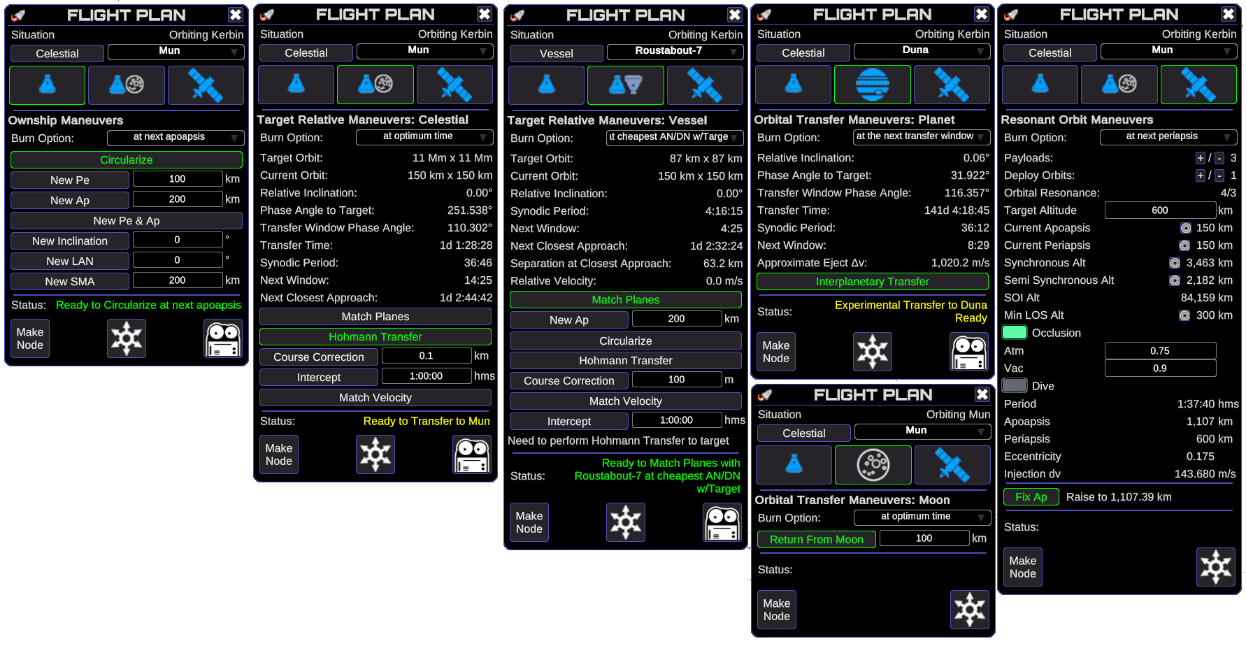 Flight Plan GUI Examples