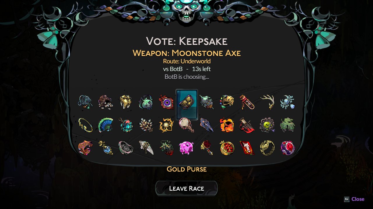 Voting on the keepsake
