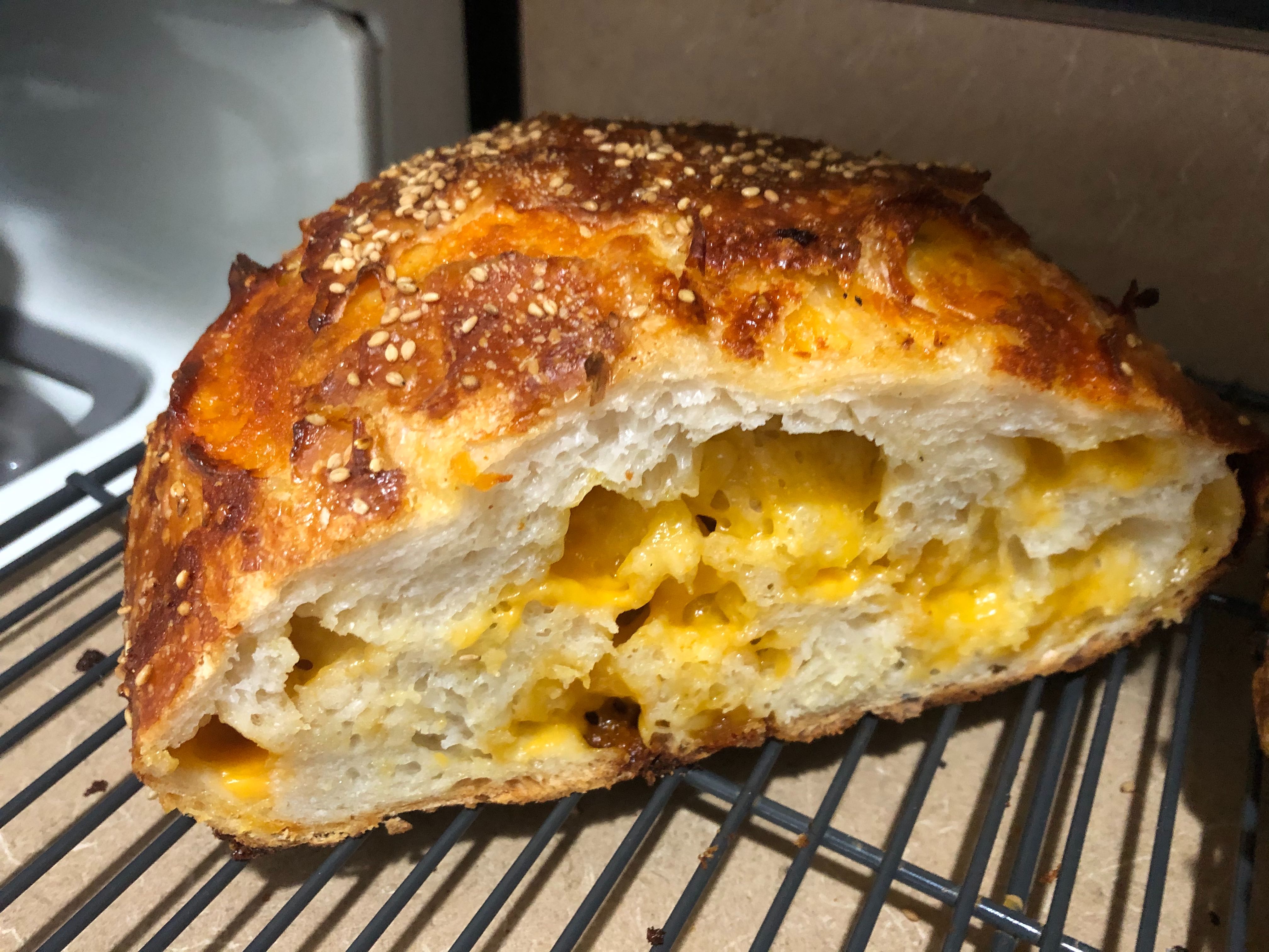 A loaf of cheese bread