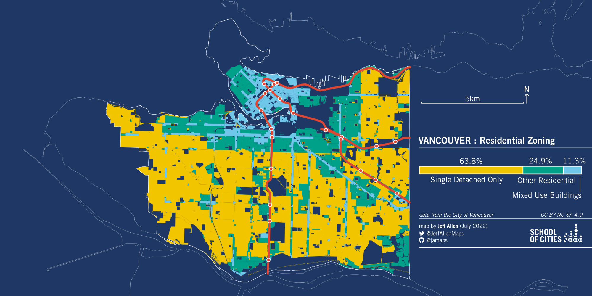 Yellowbelt Canadian Cities 2022   Vancouver Print 