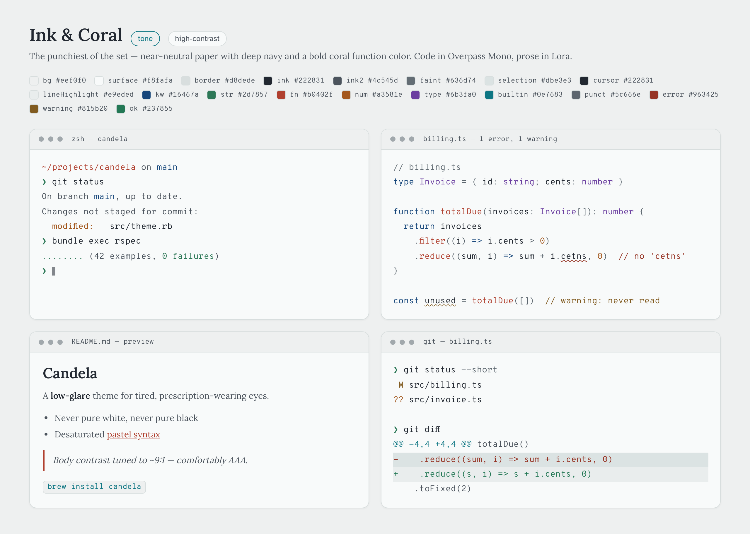 Ink & Coral
