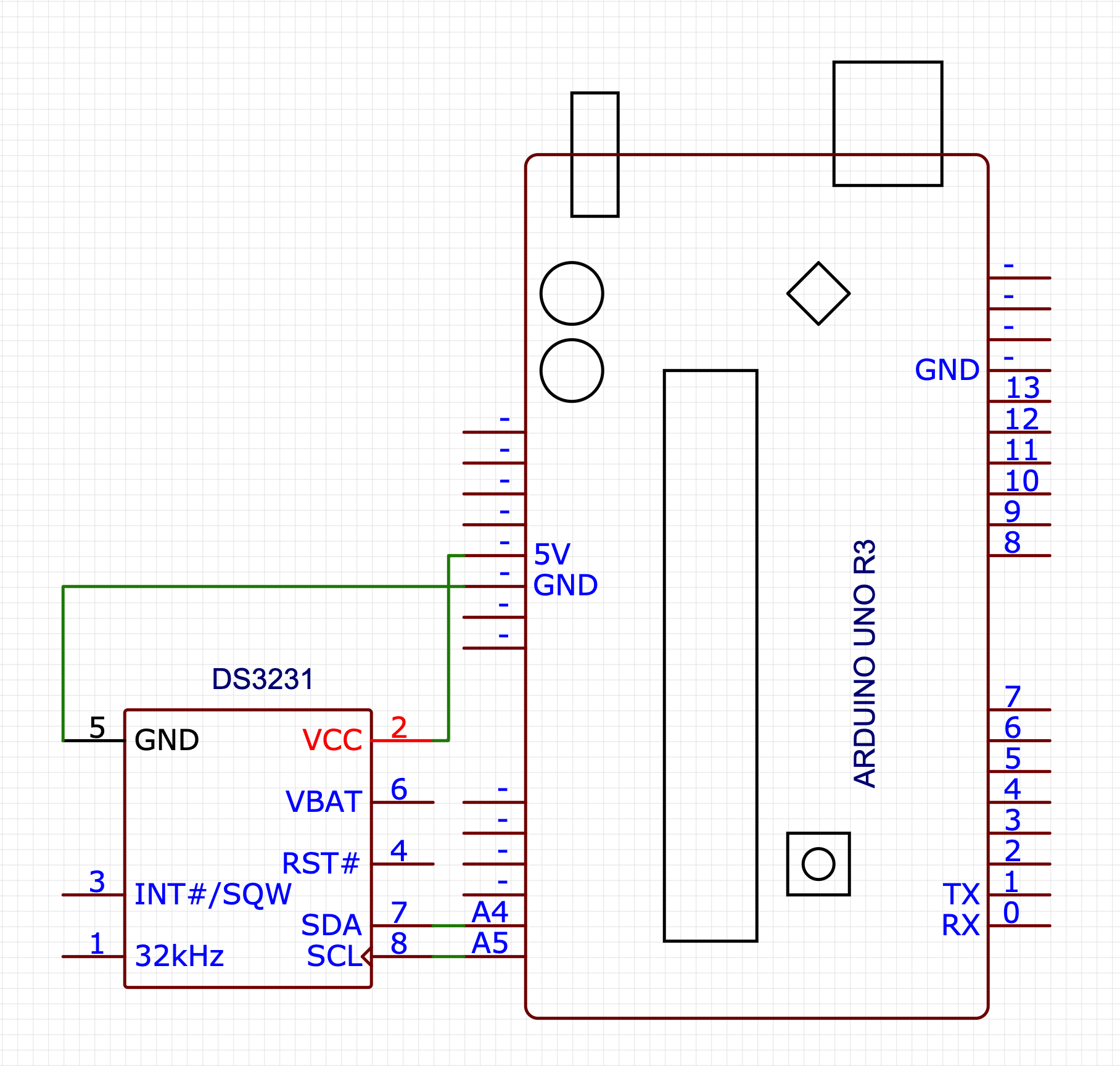 DS3231 RTC diagram