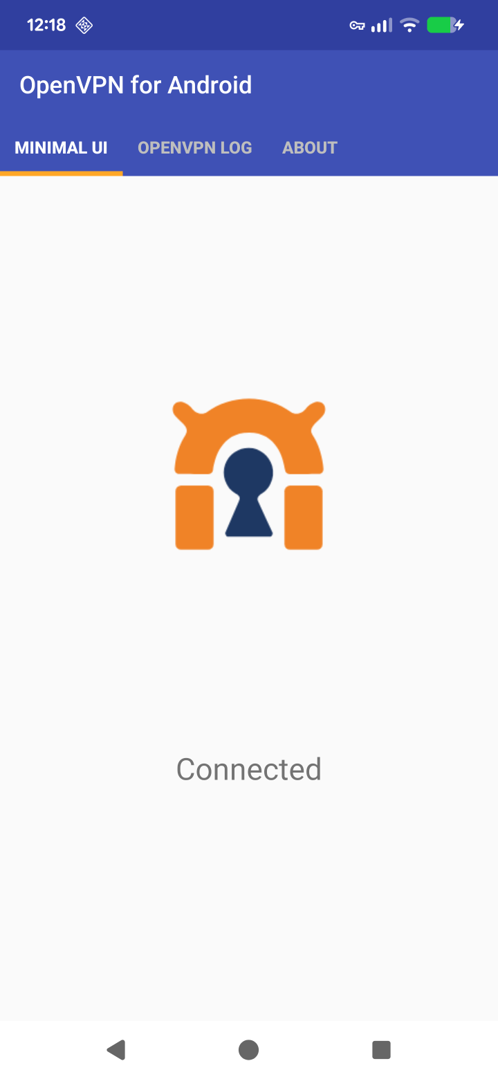 Screenshot of minimal mode