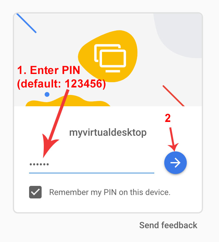 PIN dialog