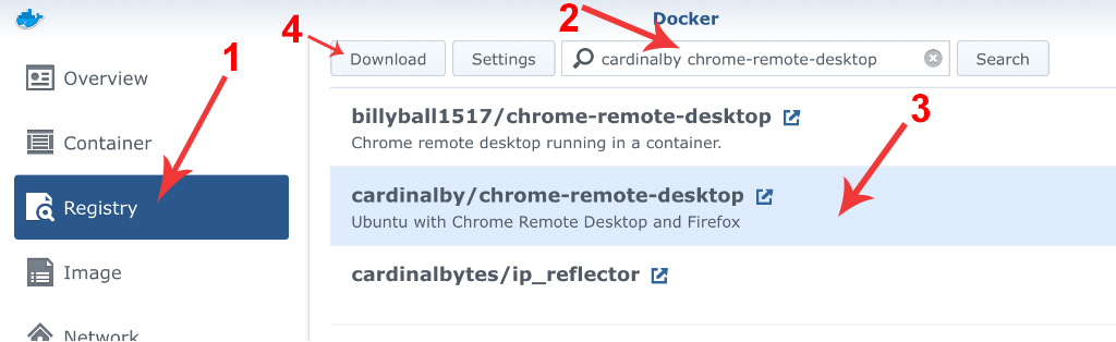 Downloading cardinalby/chrome-remote-desktop image