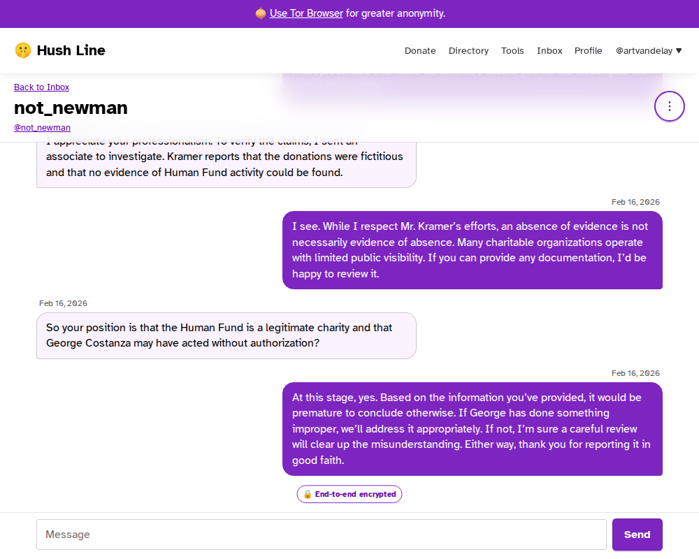 E2EE chat screenshot