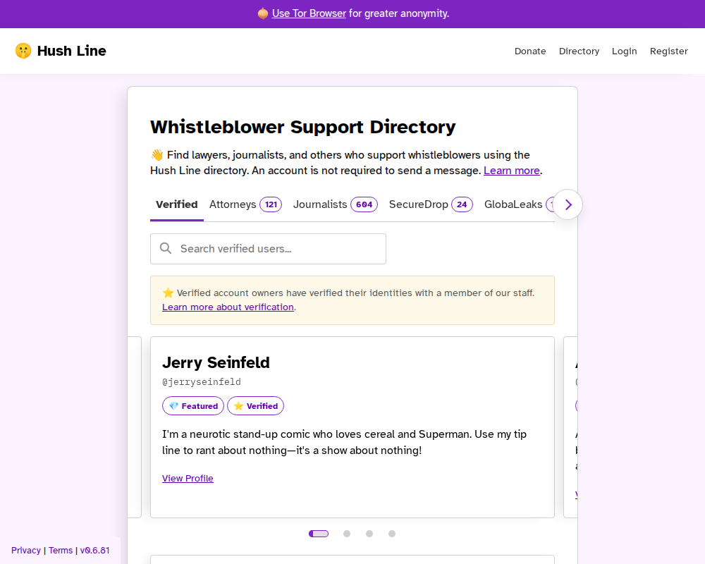 Guest directory screenshot