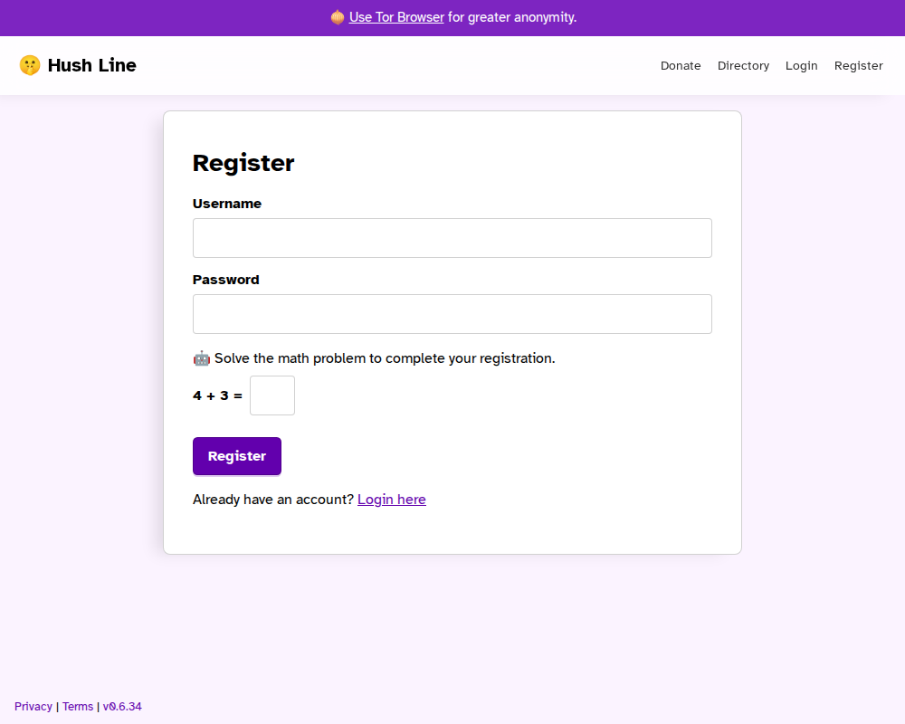 Register and Login