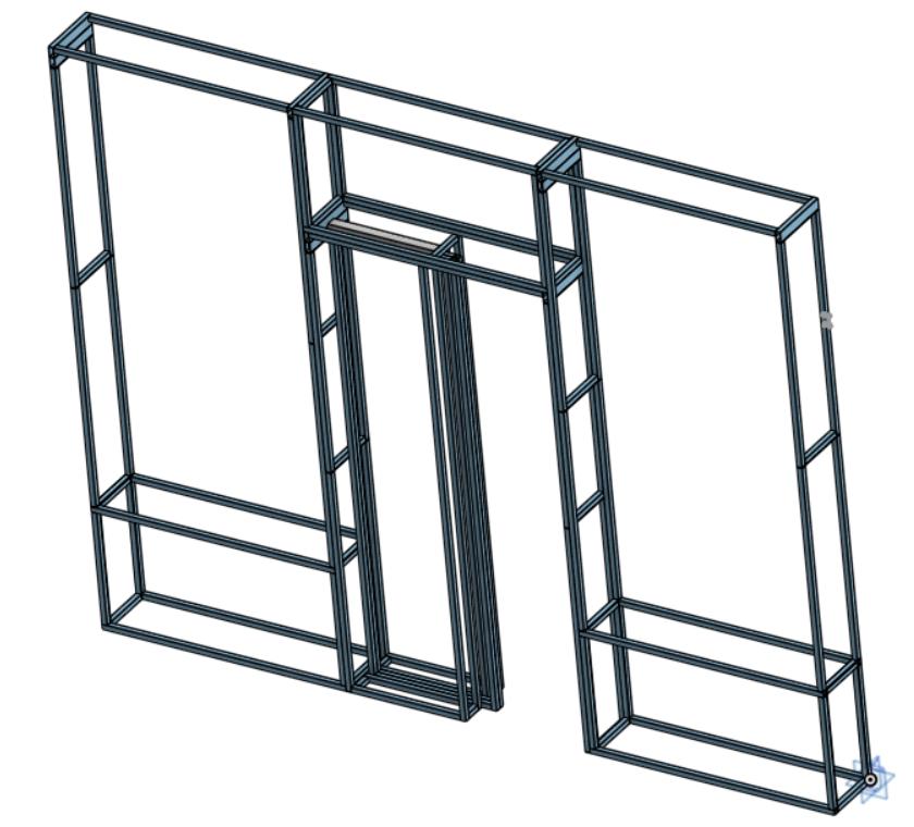 HoloCade Standard Layout Pocket Door Frame CAD Model