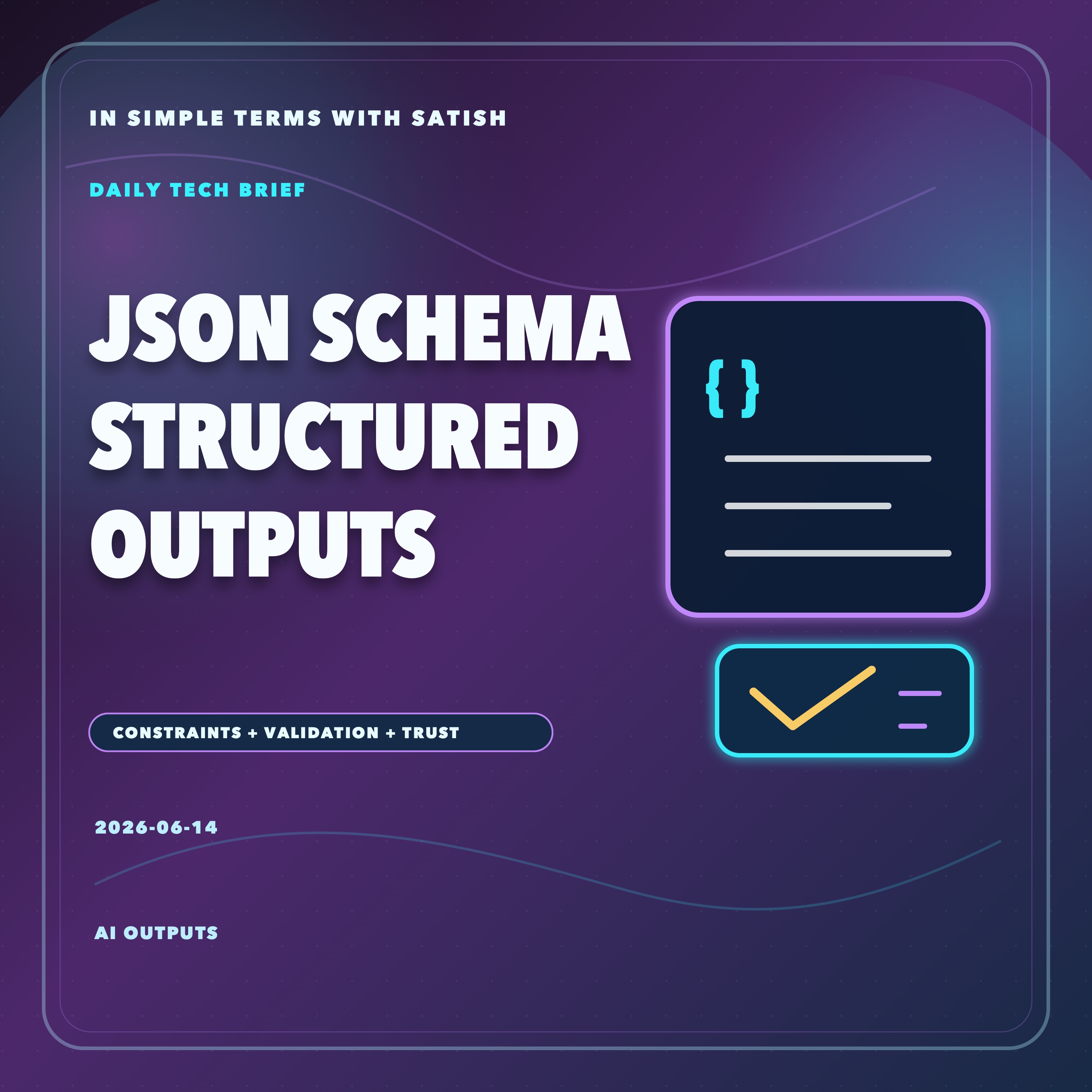 JSON Schema Structured Outputs artwork