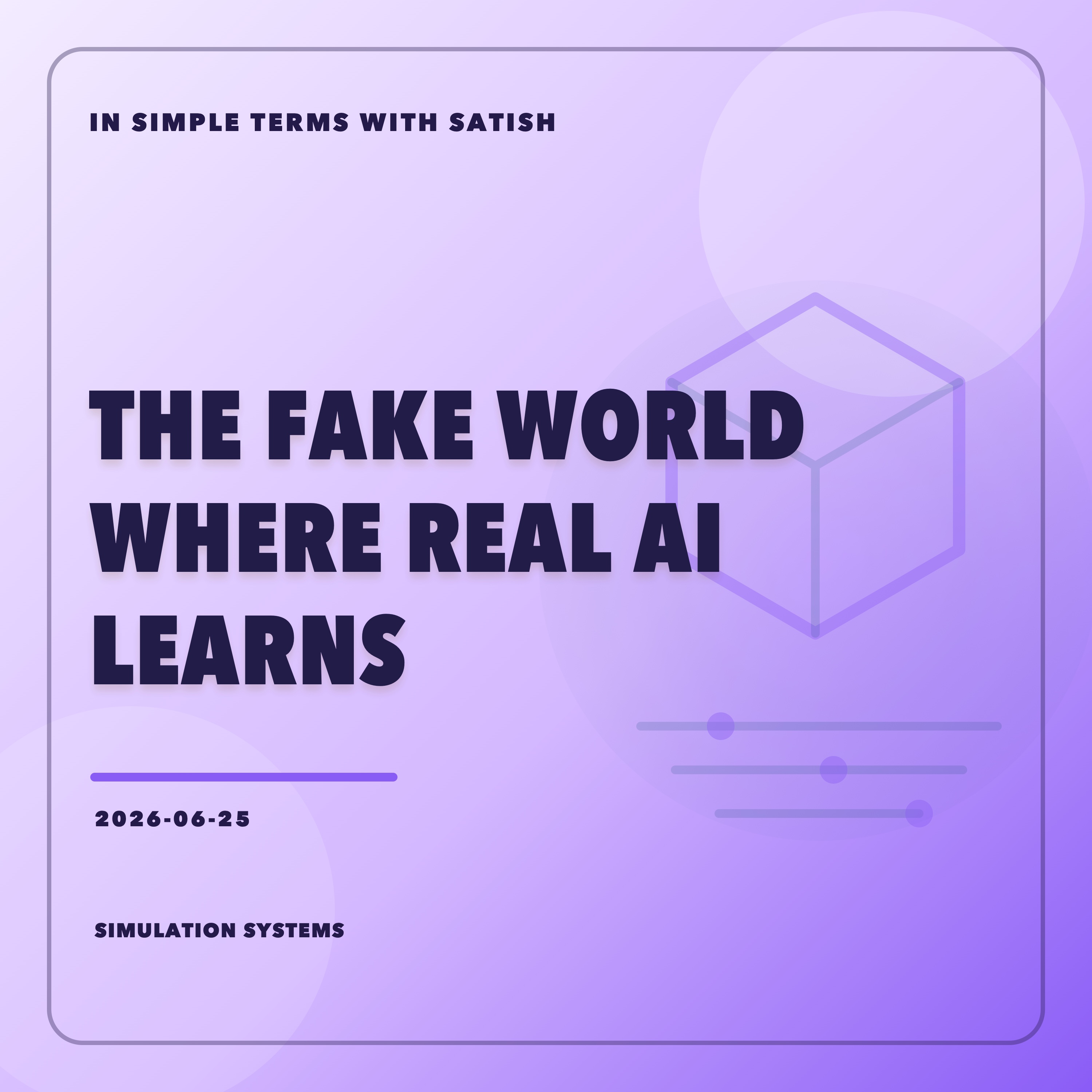 The Fake World Where Real AI Learns artwork