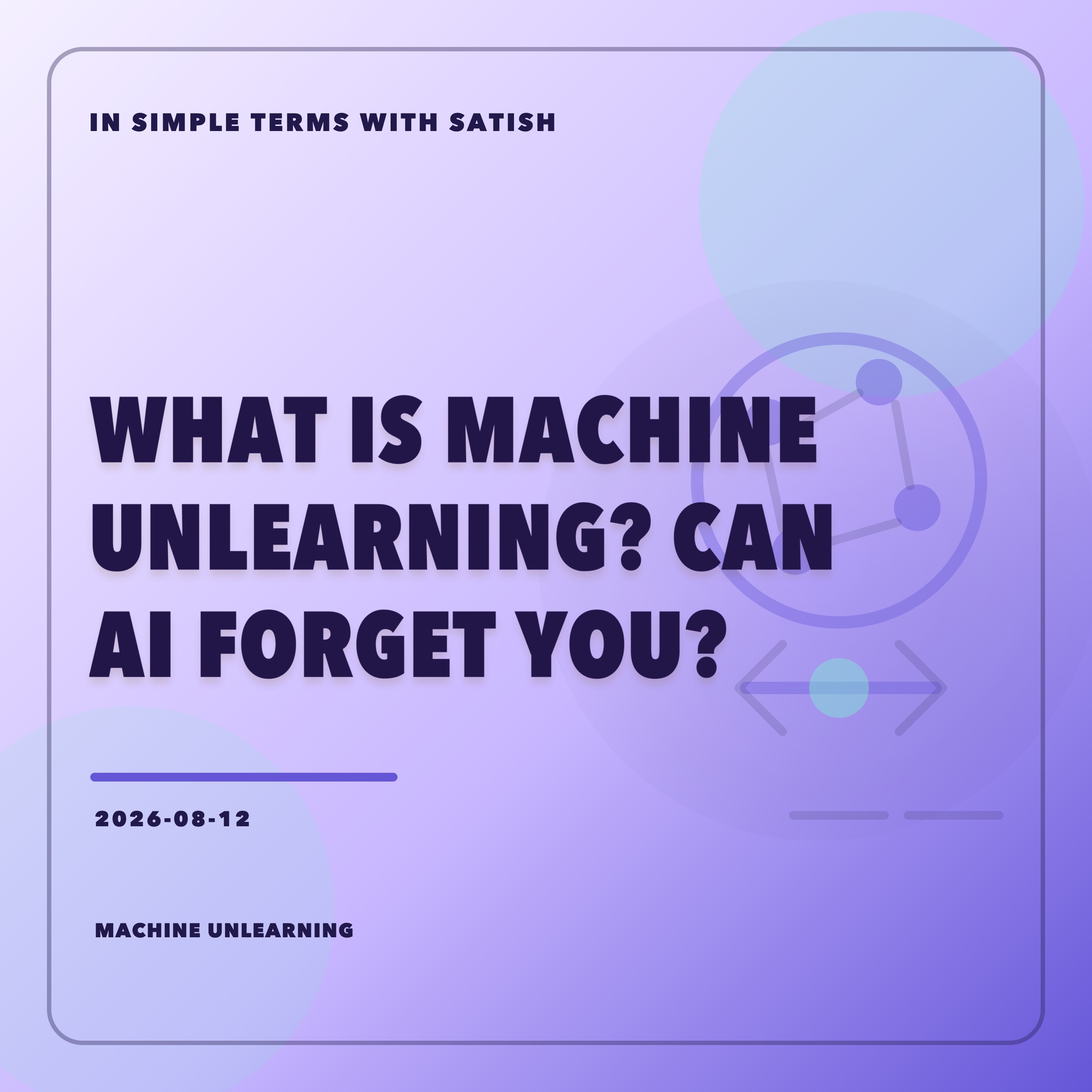 What Is Machine Unlearning? Can AI Forget You? artwork