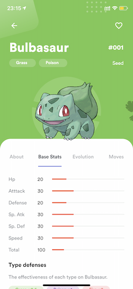 Pokemon Info - Base Stats
