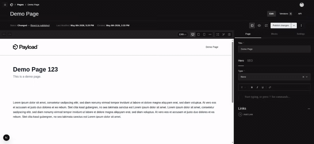 Viewport switcher and sidebar controls