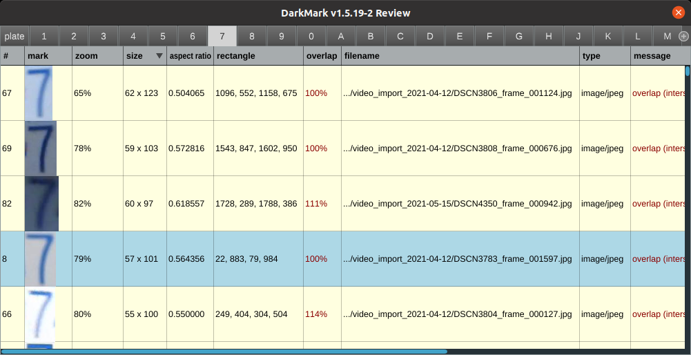 DarkMark review window