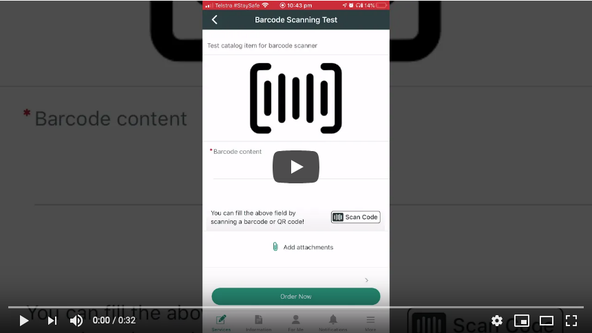 YouTube video showing the app in action