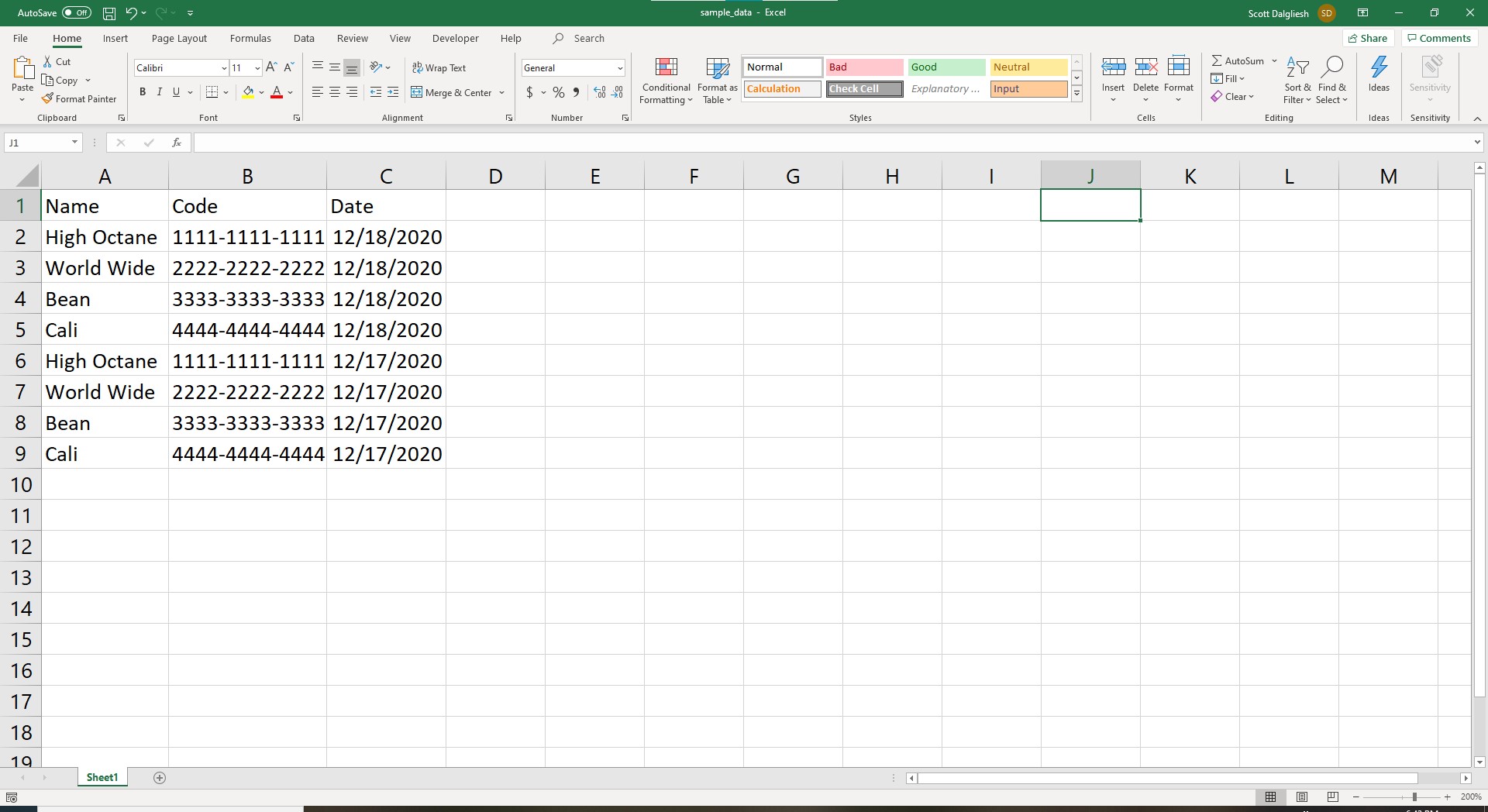 Input data image