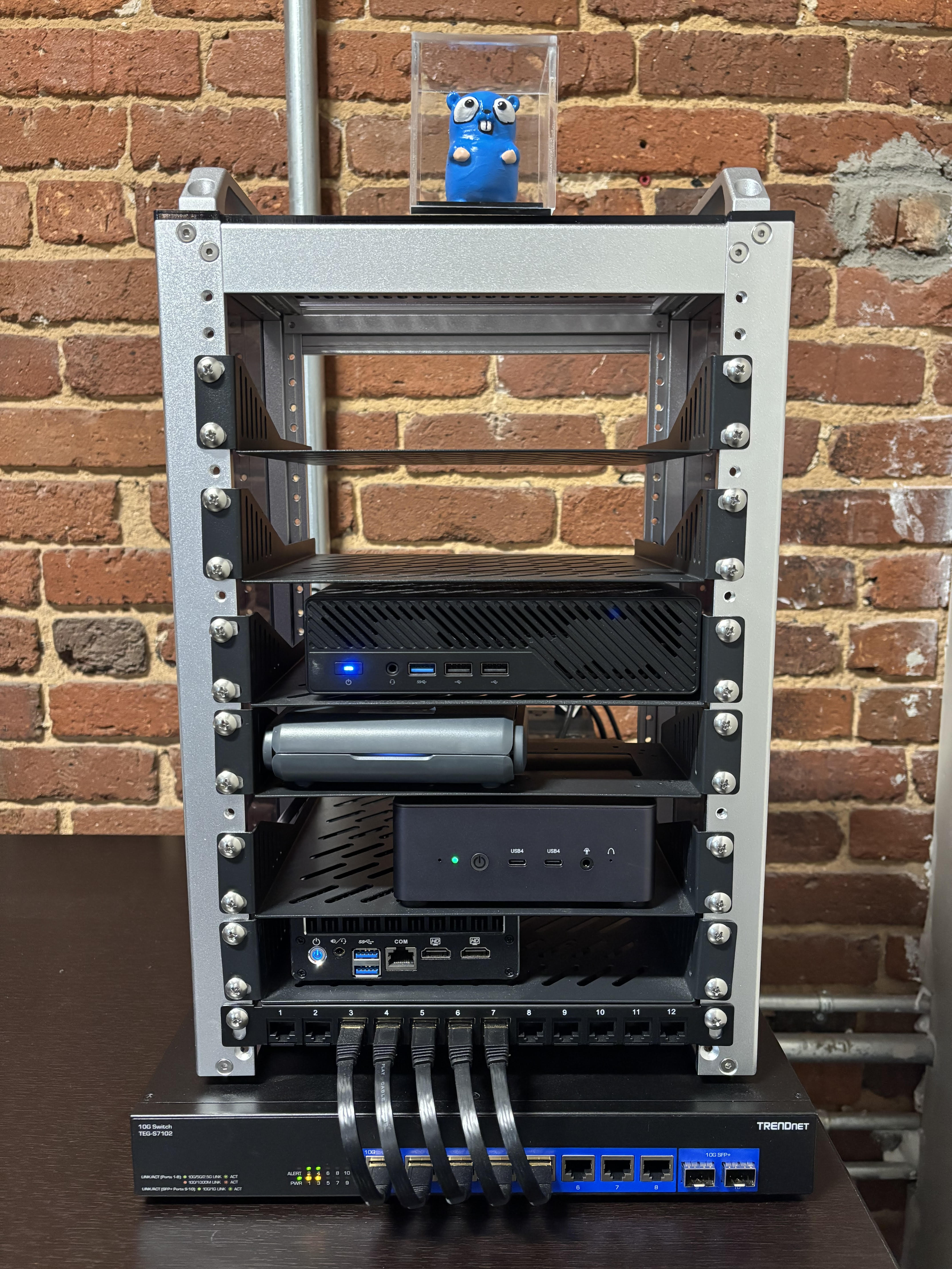 Homelab rack and cluster layout