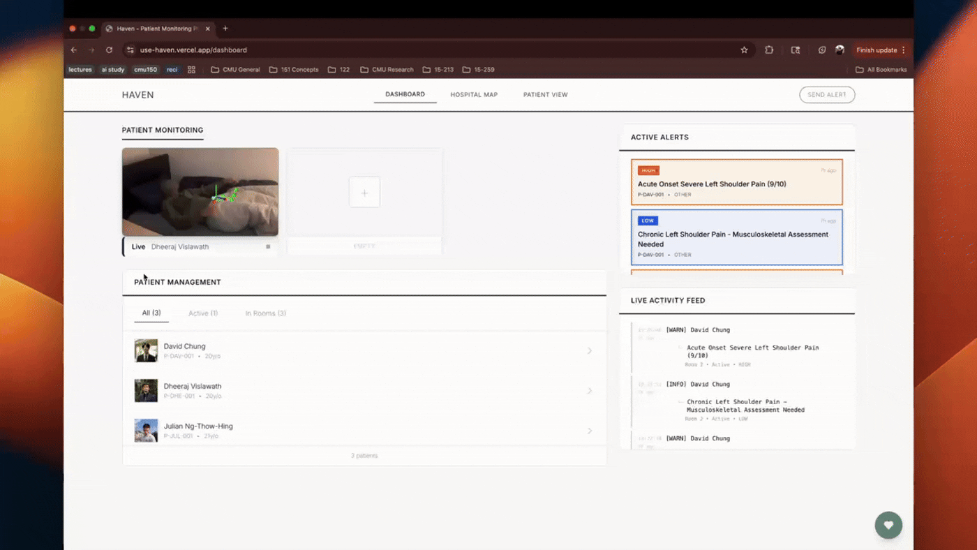 Haven emergency monitoring demo
