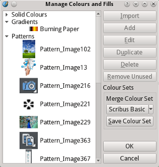 The unified Colors & Fills Manager
