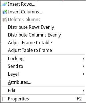 New tables features