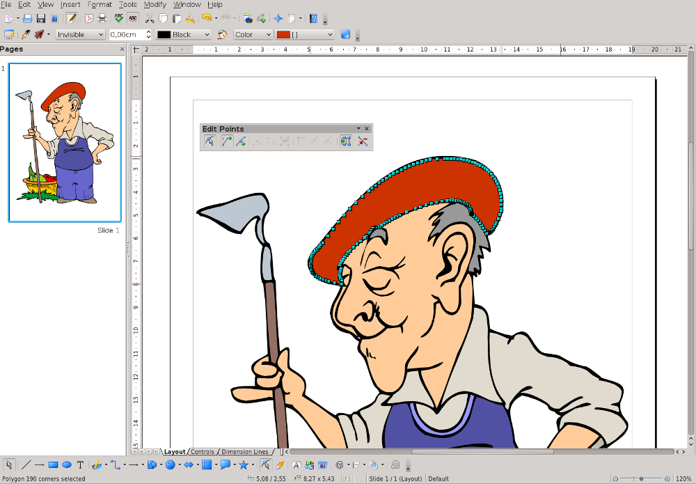 Clipart editing with LibreOffice Draw