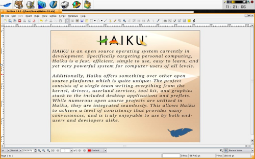 Scribus on Haiku