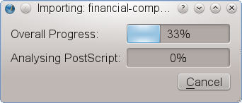 EPS import progress