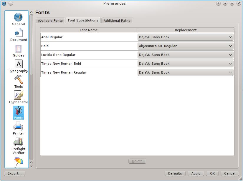 Font Substitution Step 2