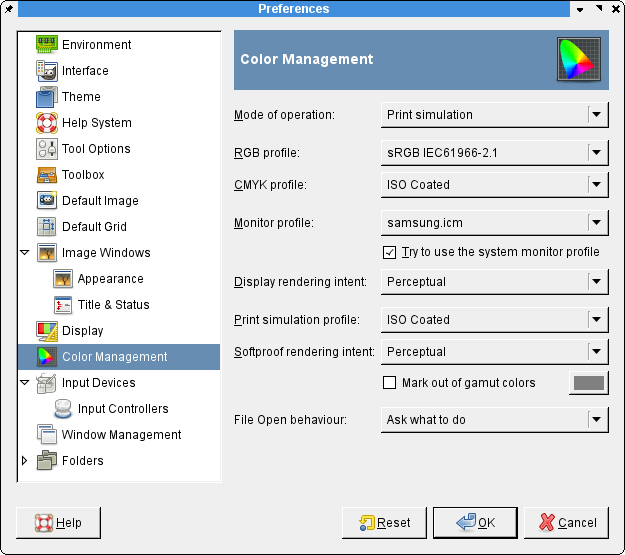 Color Management Settings