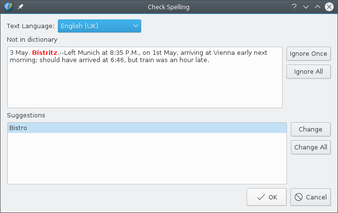 Hyphenator Settings Dialog