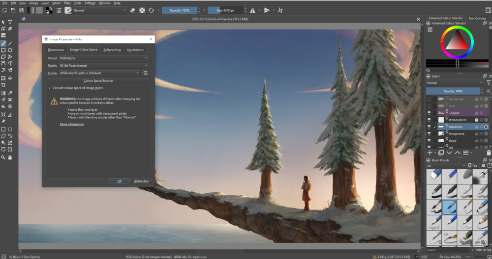 Painting with Krita. Courtesy of David Revoy, CC-By-Sa