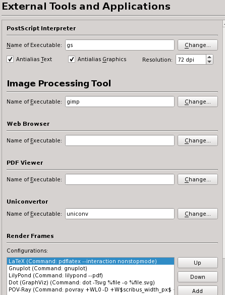 External Tools Settings