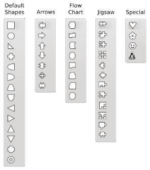 Shapes Drop-down lists